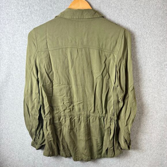 Sonoma Top Women’s Small Cargo Utility Army Green Pockets Minimalist Boho Tunic - Picture 3 of 10